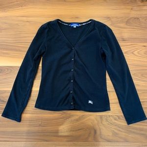 Burberry London Blue Label Black Cardigan Size XS